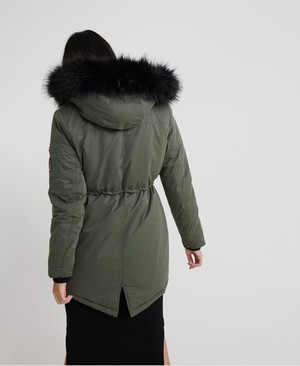 Superdry Nadare Microfibre Parka Női Kabát Kávé | HBCIQ5792